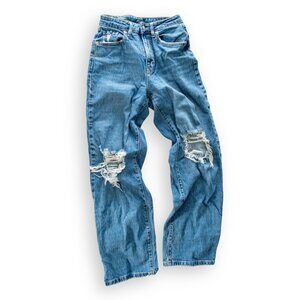 Wild Fable super high-rise distressed baggy jean, size 00 (24R).